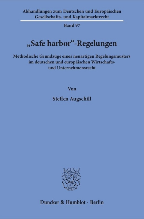 "Safe harbor"-Regelungen. - Steffen Augschill