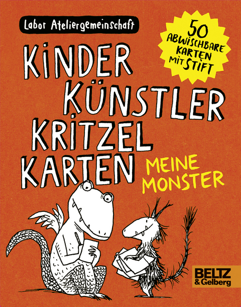 Kinder K&uuml;nstler Kritzelkarten. Meine Monster -  Labor Ateliergemeinschaft