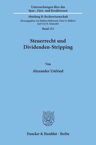 Steuerrecht und Dividenden-Stripping.