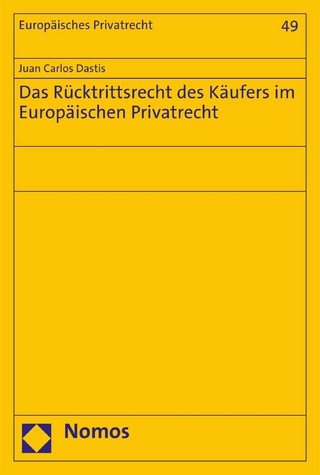 Das Rücktrittsrecht des Käufers im Europäischen Privatrecht