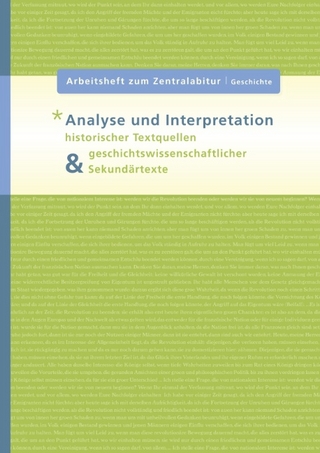 Analyse und Interpretation historischer Textquellen & geschichtswissenschaftlicher Sekundärtexte