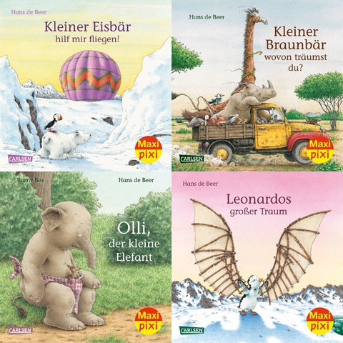 Maxi-Pixi-4er-Set 55: Tiergeschichten von Hans de Beer (4x1 Exemplar) - Hans De Beer