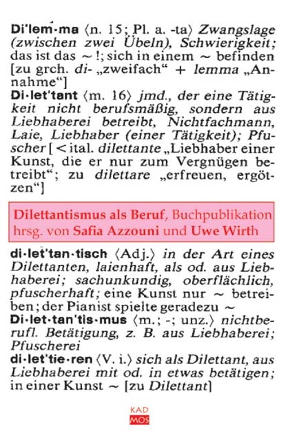 Dilettantismus als Beruf - 