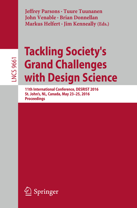Tackling Society's Grand Challenges with Design Science - 