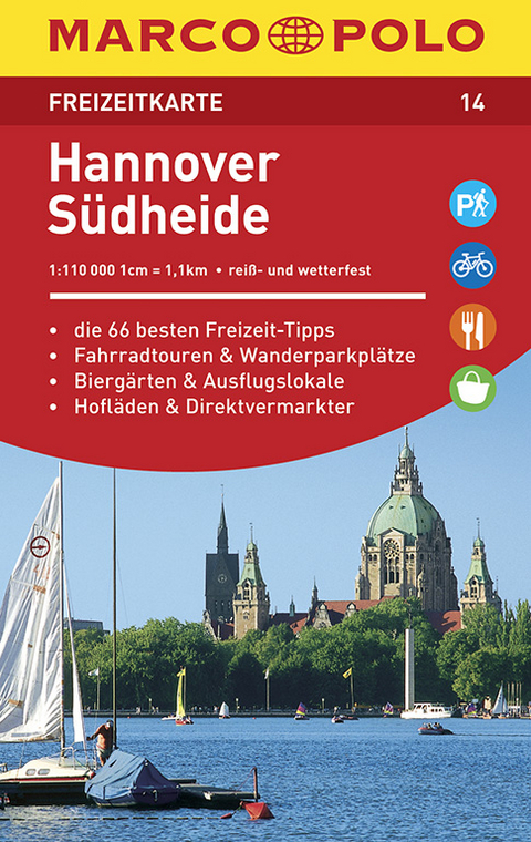 MARCO POLO Freizeitkarte Blatt 14 Hannover, S&uuml;dheide  1:110 000