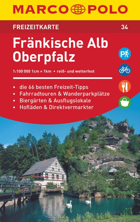 MARCO POLO Freizeitkarte 34 Fr&auml;nkische Alb, Oberpfalz 1:100.000