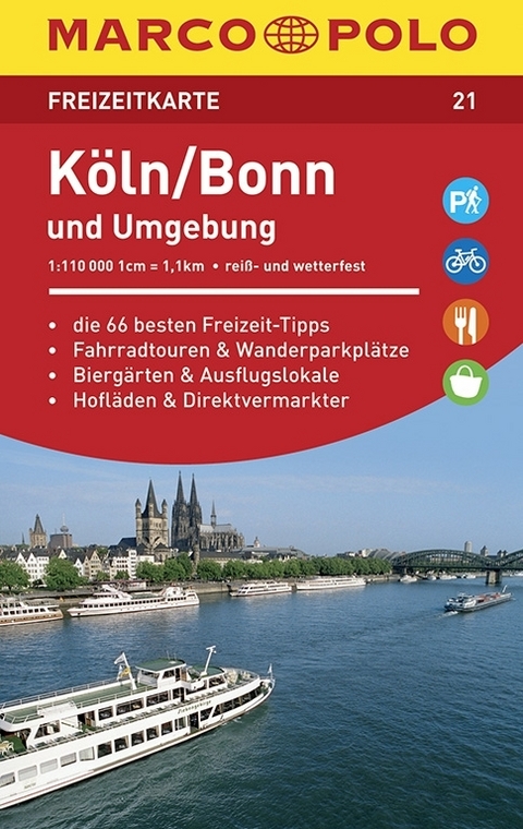 MARCO POLO Freizeitkarte K&ouml;ln und Umgebung