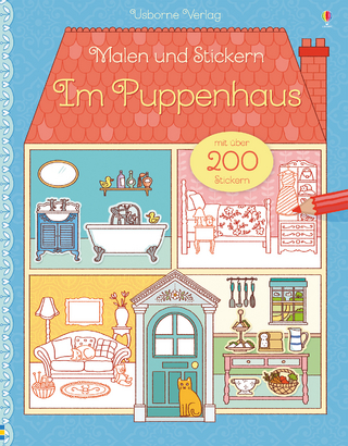 Malen und Stickern: Im Puppenhaus