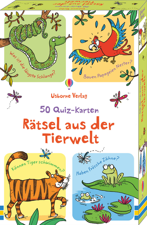 50 Quiz-Karten: R&auml;tsel aus der Tierwelt (Kinderspiel) - 