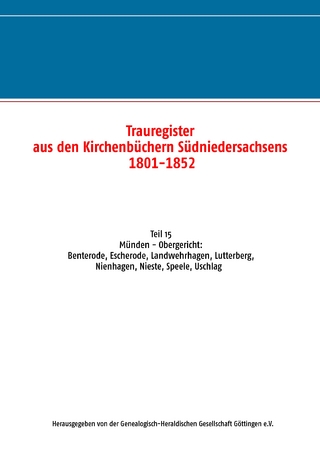 Trauregister aus den Kirchenbüchern Südniedersachsens 1801-1852