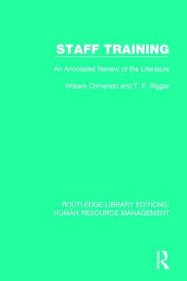 Staff Training -  William Crimando,  T. F. Riggar