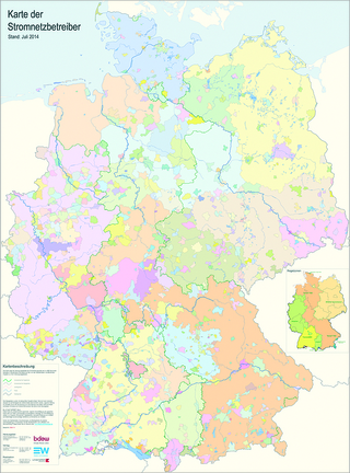 Karte der Stromnetzbetreiber 2016