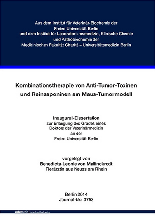 Kombinationstherapie von Anti-Tumor-Toxinen und Reinsaponinen am Maus-Tumormodell