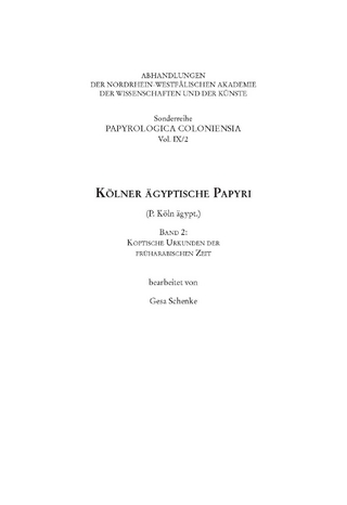 Kölner ägyptische Papyri (P.Köln ägypt.)