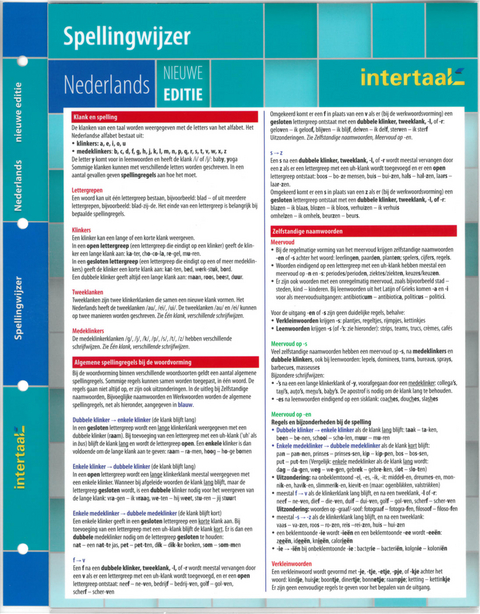 Spellingwijzer Nederlands - nieuwe editie