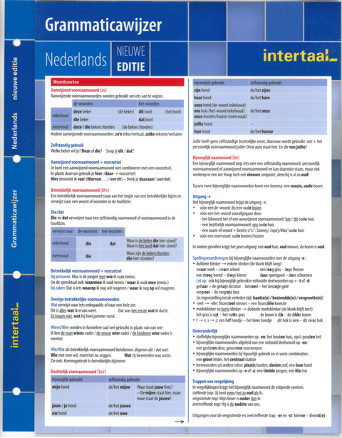 Grammaticawijzer Nederlands - nieuwe editie