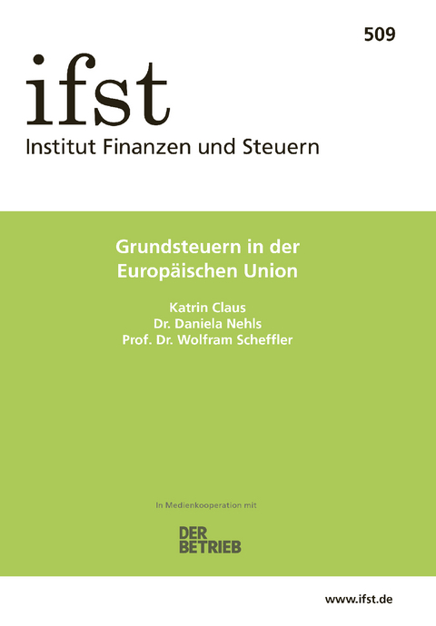 ifst-Schrift 509 - Kathrin Claus, Daniela Nehls, Wolfram Scheffler