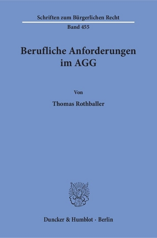 Berufliche Anforderungen im AGG.