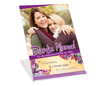 Danke Mama. Das Geschenk für Deine Mutter. Die Geschenkidee für Weihnachten, Muttertag, Geburtstag. Für gemeinsame Zeit Tochter mit Mutter. 12 liebevolle Geschenkgutscheine.