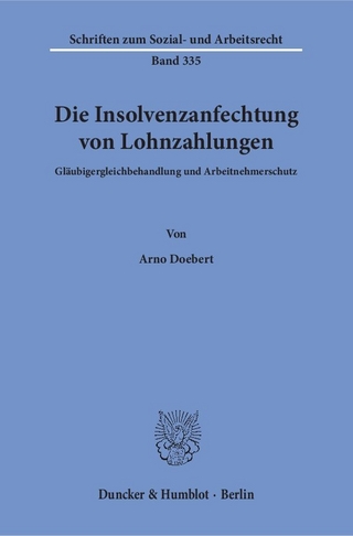 Die Insolvenzanfechtung von Lohnzahlungen.