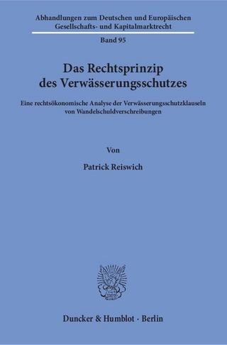Das Rechtsprinzip des Verwässerungsschutzes.