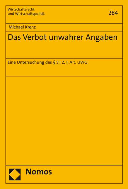 Das Verbot unwahrer Angaben - Michael Krenz