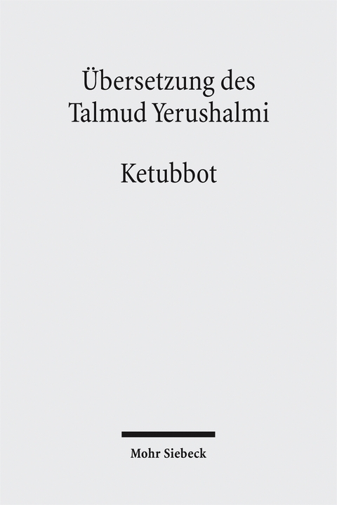 &Uuml;bersetzung des Talmud Yerushalmi - 