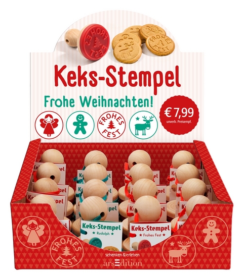Display Keks-Stempel "Frohe Weihnachten"