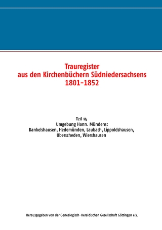 Trauregister aus den Kirchenbüchern Südniedersachsens 1801-1852