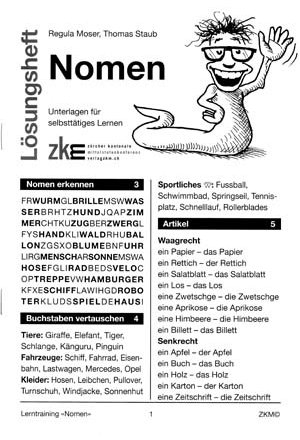 Lerntraining Nomen