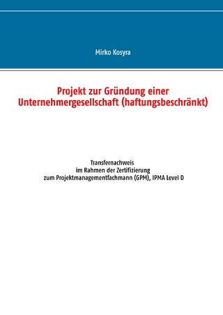 Projekt zur Gründung einer Unternehmergesellschaft (haftungsbeschränkt)