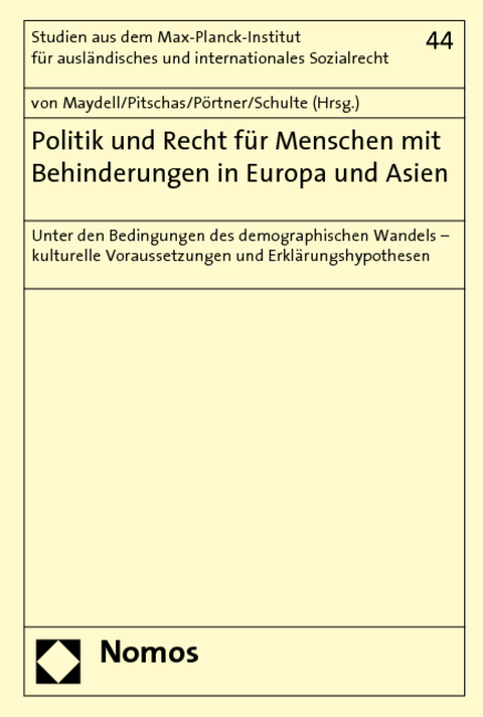 Politik und Recht f&uuml;r Menschen mit Behinderungen in Europa und Asien - 