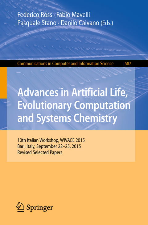 Advances in Artificial Life, Evolutionary Computation and Systems Chemistry - 