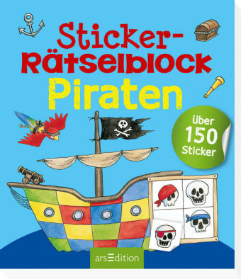 Sticker-R&auml;tselblock Piraten