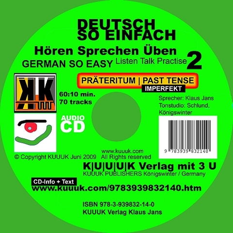 Deutsch So Einfach - H&ouml;ren Sprechen &Uuml;ben 2 - German So Easy - Talk Listen Practise 2 - Klaus Jans