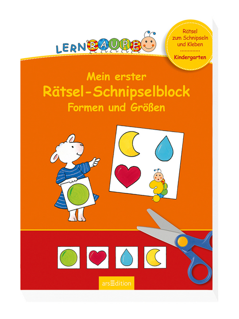 Lernraupe - Mein erster R&auml;tsel-Schnipselblock Formen und Gr&ouml;&szlig;en