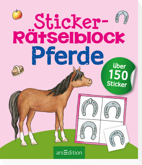 Sticker-R&auml;tselblock Pferde