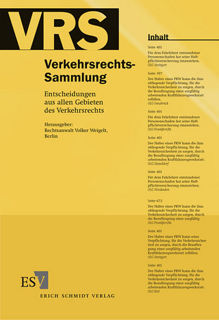 Verkehrsrechts-Sammlung (VRS). Entscheidungen aus allen Gebieten des Verkehrsrechts / Verkehrsrechts-Sammlung (VRS) Band 115