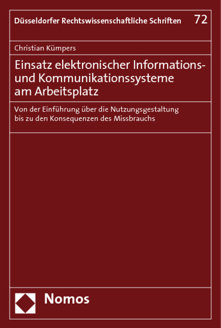 Einsatz elektronischer Informations- und Kommunikationssysteme am Arbeitsplatz - Christian K&uuml;mpers