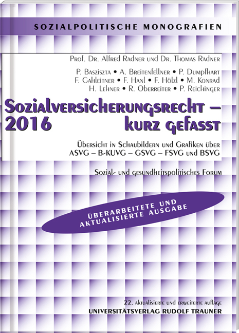 Sozialversicherungsrecht 2016 - Alfred Radner