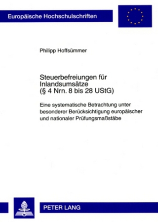 Steuerbefreiungen fuer Inlandsumsaetze (§ 4 Nrn. 8 bis 28 UStG)