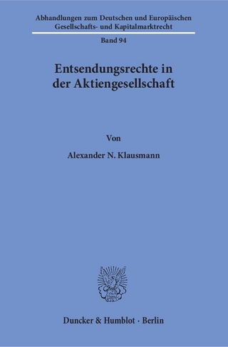 Entsendungsrechte in der Aktiengesellschaft.