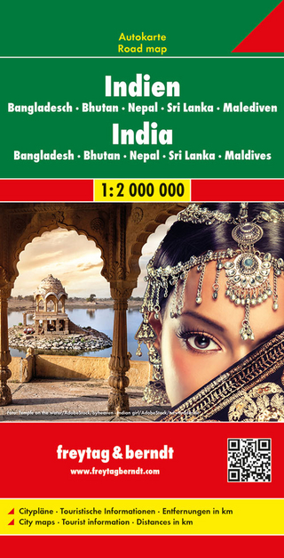 Indien - Bangladesch • Bhutan • Nepal Sri Lanka • Malediven, Autokarte 1:2.000.000