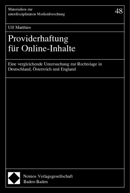Providerhaftung f&uuml;r Online-Inhalte