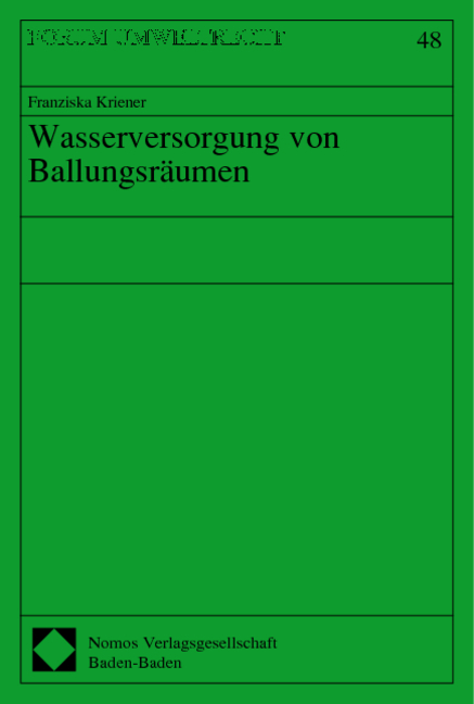 Wasserversorgung von Ballungsr&auml;umen