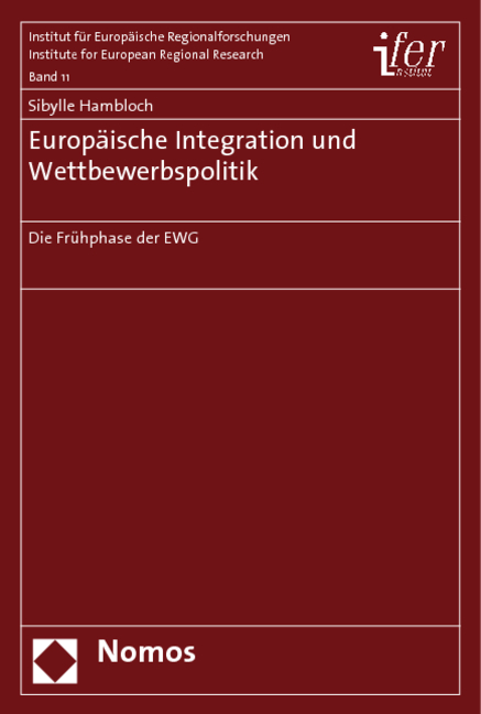 Europ&auml;ische Integration und Wettbewerbspolitik - Sibylle Hambloch