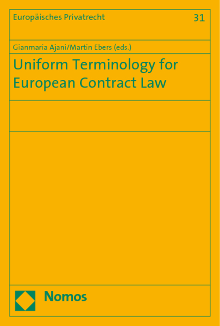 Uniform Terminology for European Contract Law - 