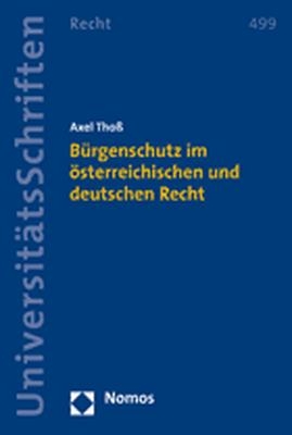 B&uuml;rgenschutz im &ouml;sterreichischen und deutschen Recht - Axel Tho&szlig;