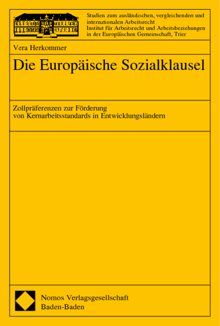 Die Europ&auml;ische Sozialklausel - Vera Herkommer