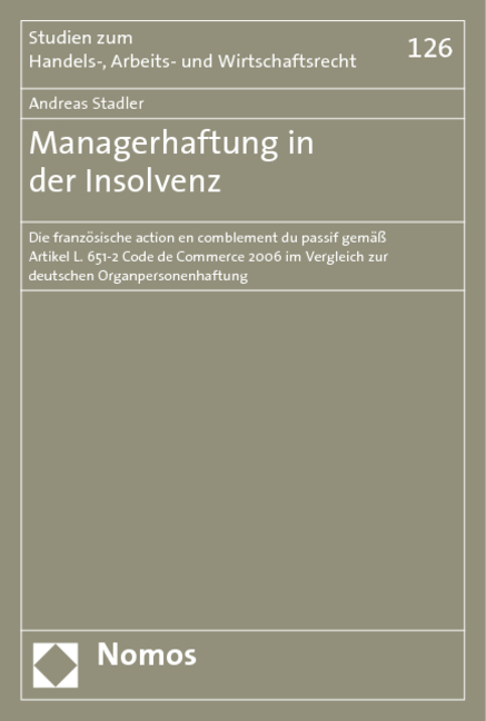 Managerhaftung in der Insolvenz - Andreas Stadler